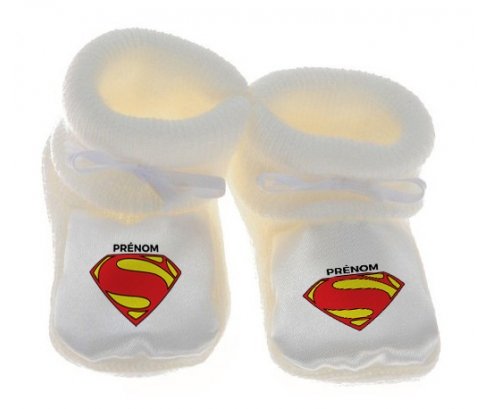 Chausson Pour Bebe Personnalise Superman Prenom