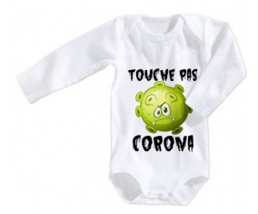 Touche pas Corona : Body Bébé 3/6 mois manches Courtes