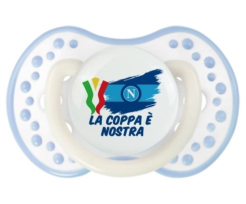 Napoli : La coppa è nostra : Blanc-cyan classique Tétine embout Lovi Dynamic