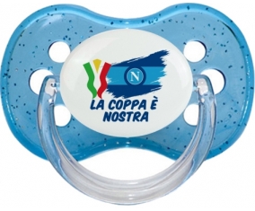 Napoli : La coppa è nostra : Bleu à paillette Tétine embout cerise