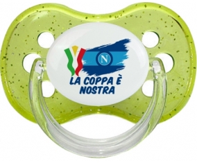 Napoli : La coppa è nostra : Vert à paillette Tétine embout cerise