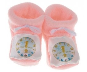Chausson bébé Napoli : Campioni 2020 de couleur Rose