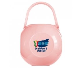 Boîte à sucette Napoli : La coppa è nostra de couleur Rose