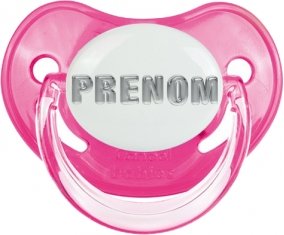 Tétine Prénom ou texte personnalisée alphabet style-5 :Rose classique embout physiologique 0/6 mois