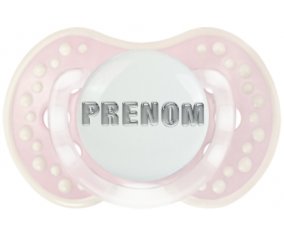 Tétine Prénom ou texte personnalisée alphabet style-5 :Retro-rose-tendre classique Tétine embout Lovi Dynamic 0/6 mois