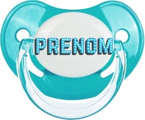 Tétine Prénom ou texte personnalisée alphabet style-11 : Embout Physiologique personnalisée