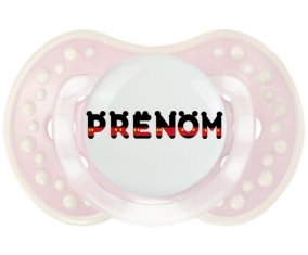 Tétine Prénom ou texte personnalisée alphabet style-25 :Retro-rose-tendre classique Tétine embout Lovi Dynamic 0/6 mois