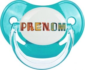 Tétine Prénom ou texte personnalisée alphabet style-29 : Embout Physiologique personnalisée