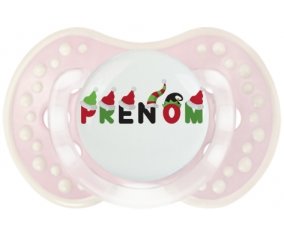 Tétine Prénom ou texte personnalisée alphabet style-31 :Retro-rose-tendre classique Tétine embout Lovi Dynamic 0/6 mois