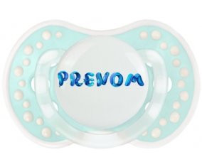 Tétine Prénom ou texte personnalisée alphabet style-39 :Retro-turquoise-lagon classique Tétine embout Lovi Dynamic 0/6 mois
