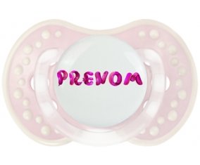 Tétine Prénom ou texte personnalisée alphabet style-40 :Retro-rose-tendre classique Tétine embout Lovi Dynamic 0/6 mois