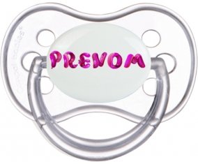 Tétine Prénom ou texte personnalisée alphabet style-40 :Transparente classique Tétine embout anatomique 0/6 mois
