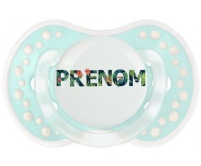 Tétine Prénom ou texte personnalisée alphabet style-42 :Retro-turquoise-lagon classique Tétine embout Lovi Dynamic 0/6 mois