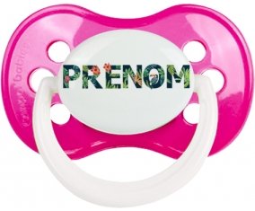 Tétine Prénom ou texte personnalisée alphabet style-42 :Rose foncé classique Tétine embout anatomique 0/6 mois