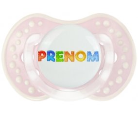 Tétine Prénom ou texte personnalisée alphabet style-43 :Retro-rose-tendre classique Tétine embout Lovi Dynamic 0/6 mois