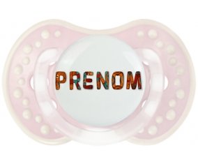 Tétine Prénom ou texte personnalisée alphabet style-45 :Retro-rose-tendre classique Tétine embout Lovi Dynamic 0/6 mois