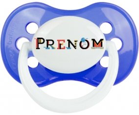 Tétine Prénom ou texte personnalisée alphabet style-49 : Embout Anatomique personnalisée