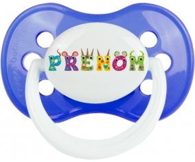 Tétine Prénom ou texte personnalisée alphabet style-53 : Embout Anatomique personnalisée