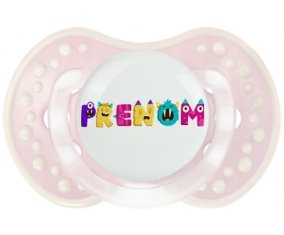 Tétine Prénom ou texte personnalisée alphabet style-55 :Retro-rose-tendre classique Tétine embout Lovi Dynamic 0/6 mois
