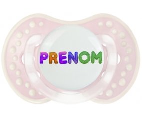 Tétine Prénom ou texte personnalisée alphabet style-59 :Retro-rose-tendre classique Tétine embout Lovi Dynamic 0/6 mois