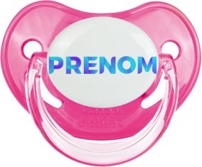 Tétine Prénom ou texte personnalisée alphabet style-62 :Rose classique embout physiologique 0/6 mois