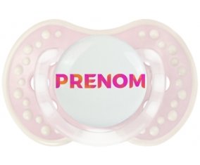Tétine Prénom ou texte personnalisée alphabet style-63 :Retro-rose-tendre classique Tétine embout Lovi Dynamic 0/6 mois