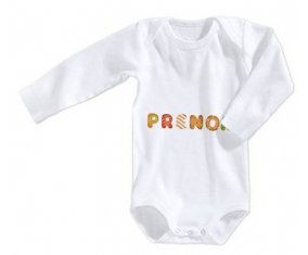 Body Prénom ou texte personnalisée alphabet style-8 taille 3/6 mois manches Longues