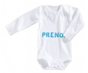 Body Prénom ou texte personnalisée alphabet style-18 taille 3/6 mois manches Longues