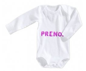 Body Prénom ou texte personnalisée alphabet style-19 taille 3/6 mois manches Longues