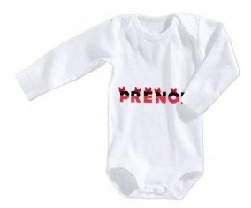 Body Prénom ou texte personnalisée alphabet style-24 taille 3/6 mois manches Longues