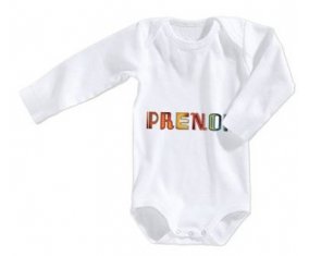 Body Prénom ou texte personnalisée alphabet style-29 taille 3/6 mois manches Longues