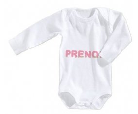 Body Prénom ou texte personnalisée alphabet style-33 taille 3/6 mois manches Longues