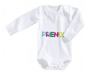 Body Prénom ou texte personnalisée alphabet style-35 taille 3/6 mois manches Longues