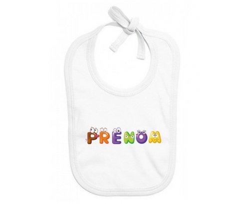 Bavoir Prénom ou texte personnalisée alphabet style-1 Bavoir Prénom ou texte personnalisée alphabet style-1