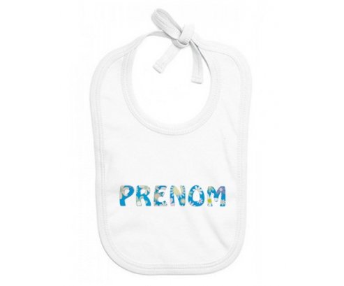 Bavoir Prénom ou texte personnalisée alphabet style-6
