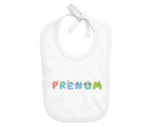 Bavoir Prénom ou texte personnalisée alphabet style-28