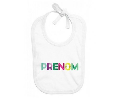 Bavoir Prénom ou texte personnalisée alphabet style-35
