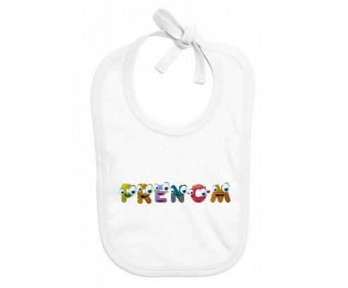 Bavoir Prénom ou texte personnalisée alphabet style-38