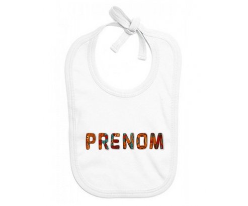 Bavoir Prénom ou texte personnalisée alphabet style-45