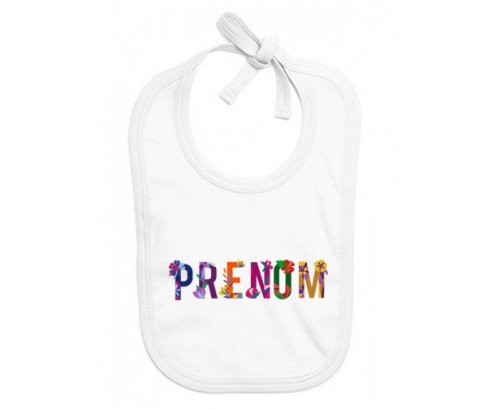 Bavoir Prénom ou texte personnalisée alphabet style-47