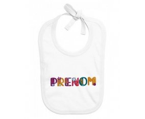 Bavoir Prénom ou texte personnalisée alphabet style-48