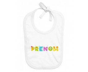 Bavoir Prénom ou texte personnalisée alphabet style-52