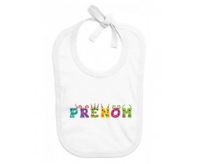 Bavoir Prénom ou texte personnalisée alphabet style-53
