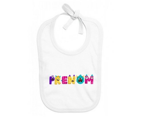 Bavoir Prénom ou texte personnalisée alphabet style-55