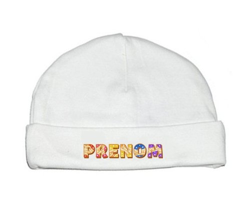 Bonnet Prénom ou texte personnalisée alphabet style-58