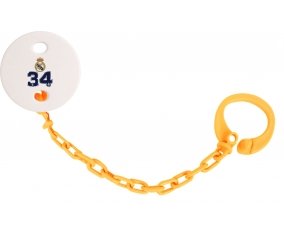 Attache-tétine Real Madrid : Campeones 34 Liga design-3 couleur Orange