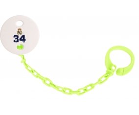 Attache-tétine Real Madrid : Campeones 34 Liga design-3 couleur Verte