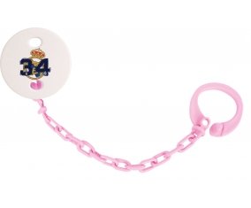 Attache-tétine Real Madrid : Campeones 34 Liga design-5 couleur Rose clair