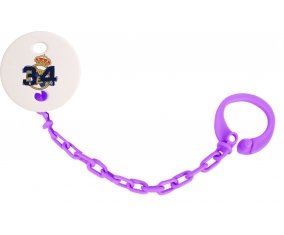 Attache-tétine Real Madrid : Campeones 34 Liga design-5 couleur Violet