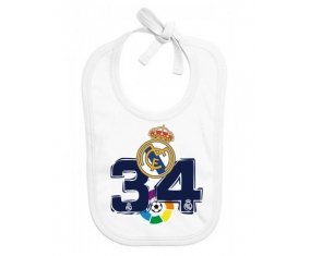 Bavoir bébé personnalisé Real Madrid : Campeones 34 Liga design-4